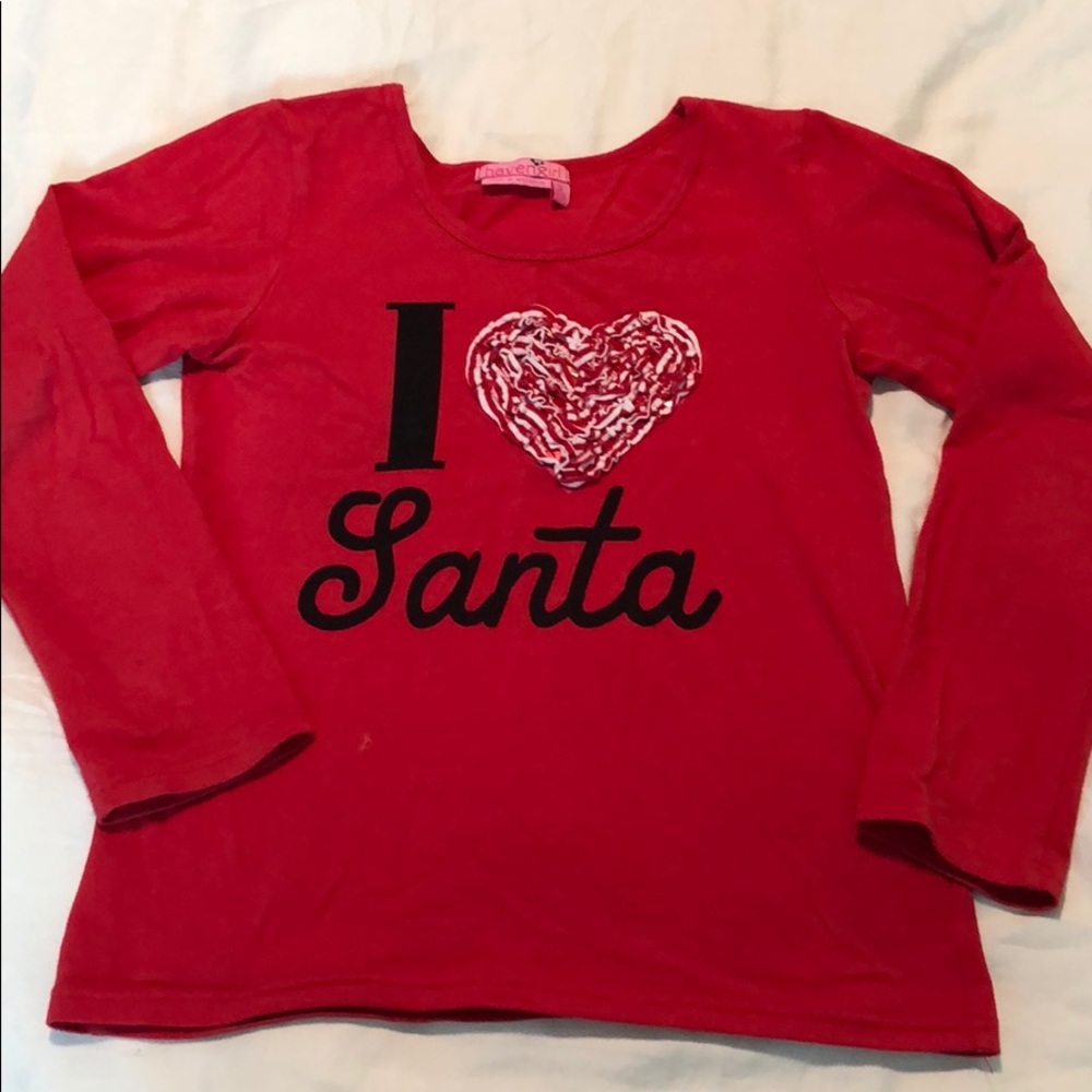 EUC Havengirl “I ❤️ Santa” long sleeve shirt, 7/8